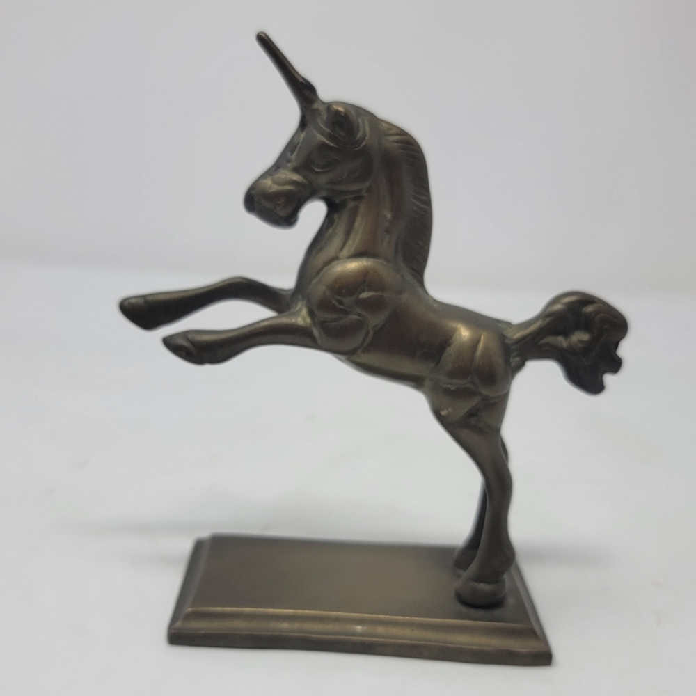 Vintage Brass Muscular Unicorn Showing Off All Those Glorious Muscles